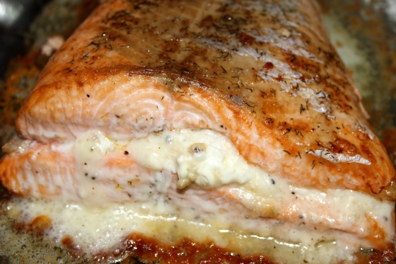 salmon with gorgonzola 2