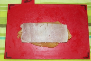 ham cheese chicken rolls prep 2